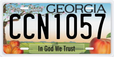 GA license plate CCN1057