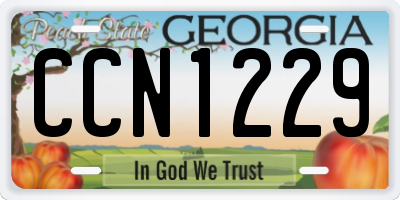 GA license plate CCN1229