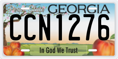GA license plate CCN1276
