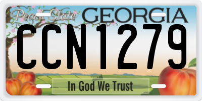 GA license plate CCN1279