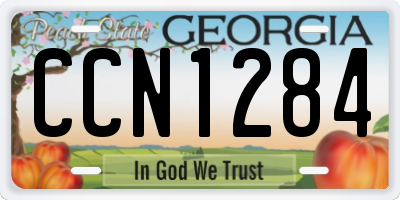 GA license plate CCN1284