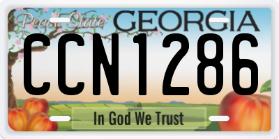 GA license plate CCN1286