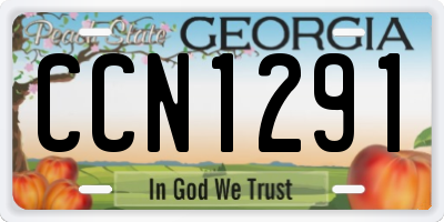 GA license plate CCN1291
