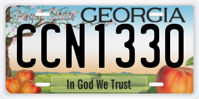 GA license plate CCN1330