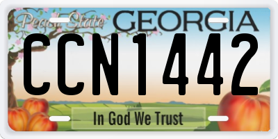 GA license plate CCN1442