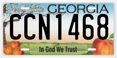 GA license plate CCN1468
