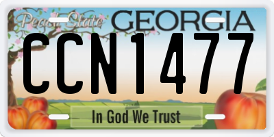 GA license plate CCN1477