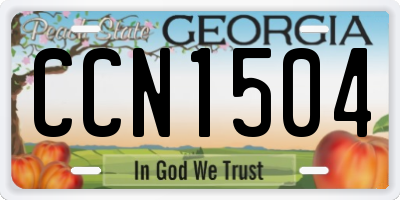 GA license plate CCN1504