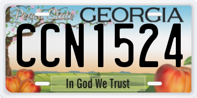 GA license plate CCN1524