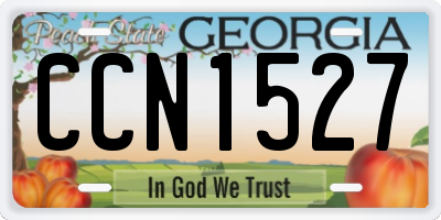 GA license plate CCN1527