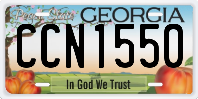 GA license plate CCN1550