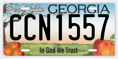 GA license plate CCN1557