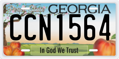GA license plate CCN1564