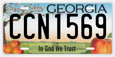 GA license plate CCN1569
