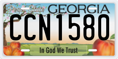 GA license plate CCN1580