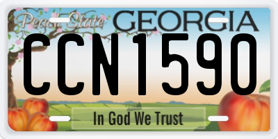 GA license plate CCN1590