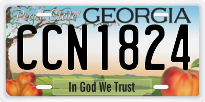 GA license plate CCN1824