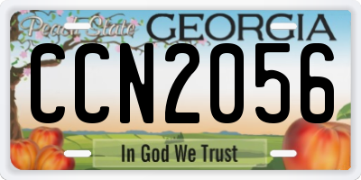 GA license plate CCN2056