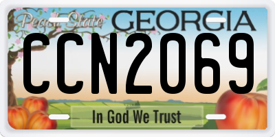 GA license plate CCN2069