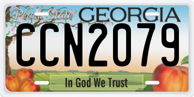 GA license plate CCN2079