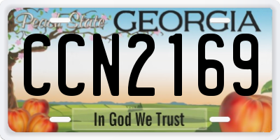 GA license plate CCN2169