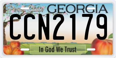 GA license plate CCN2179