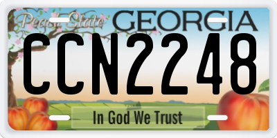 GA license plate CCN2248