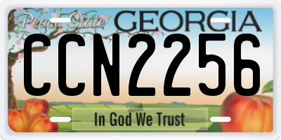 GA license plate CCN2256