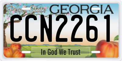 GA license plate CCN2261