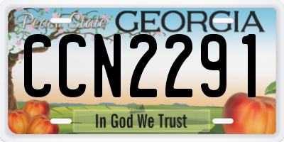 GA license plate CCN2291