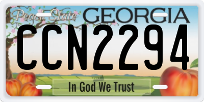 GA license plate CCN2294