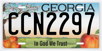 GA license plate CCN2297