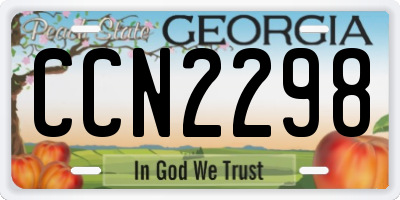 GA license plate CCN2298