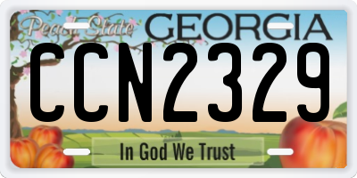 GA license plate CCN2329
