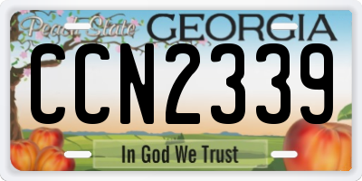 GA license plate CCN2339