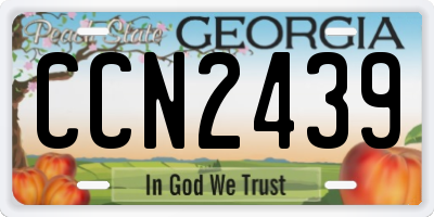 GA license plate CCN2439