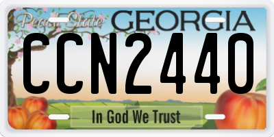 GA license plate CCN2440