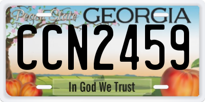 GA license plate CCN2459
