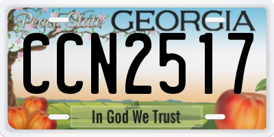 GA license plate CCN2517