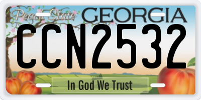 GA license plate CCN2532