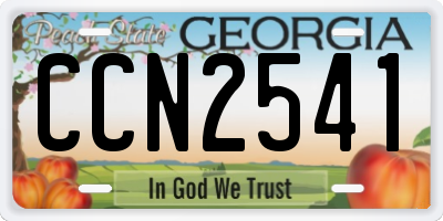 GA license plate CCN2541