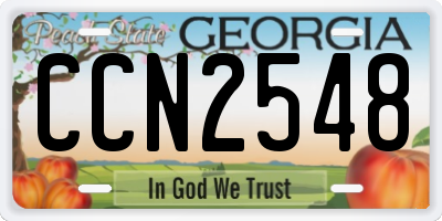 GA license plate CCN2548