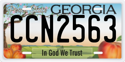 GA license plate CCN2563