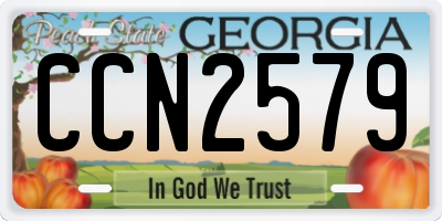 GA license plate CCN2579