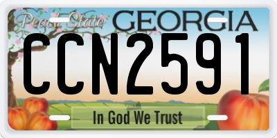 GA license plate CCN2591