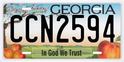 GA license plate CCN2594
