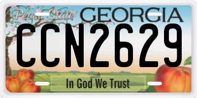 GA license plate CCN2629