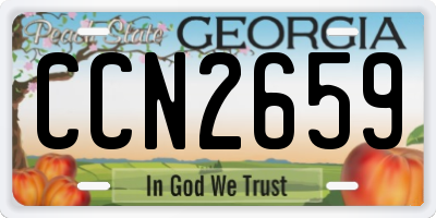 GA license plate CCN2659