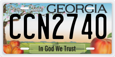GA license plate CCN2740