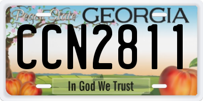 GA license plate CCN2811